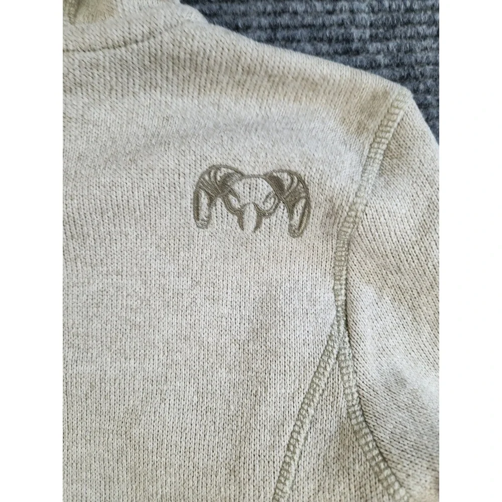 Kuiu Base Camp High Loft Sweater Fleece Hoodie Womens L Oatmeal Full Zip Jacket - Picture 6 of 6